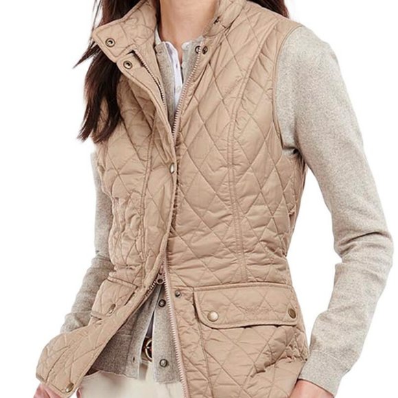 Barbour Women's Otterburn Vest MSRP $170 in Light Trench Fantastic Reviews - Picture 1 of 8